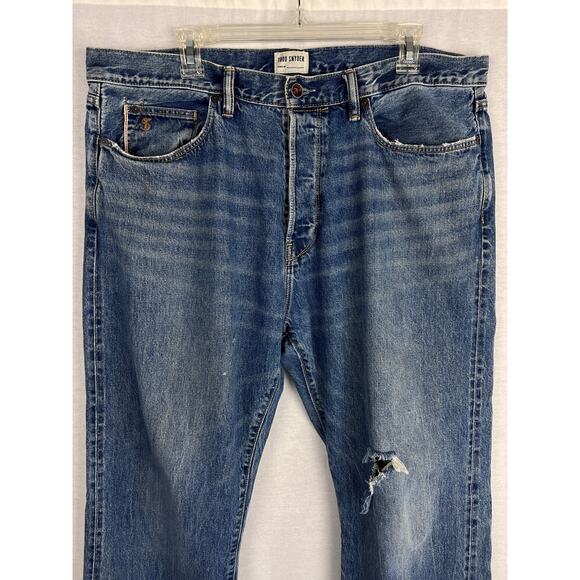 Todd Snyder Jeans Mens Classic Fit Selvedge Denim Casual Grunge Distressed Fall - Picture 3 of 11